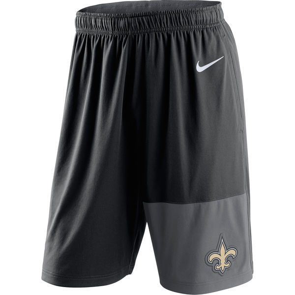 Nike New Orleans Saints Black NFL Shorts Nike New Orleans Saints Black NFL Shorts