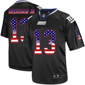 Nike New York Giants #13 Odell Beckham Jr Black NFL Elite USA Flag Fashion Jersey Nike New York Giants #13 Odell Beckham Jr Black NFL Elite USA Flag Fashion Jersey