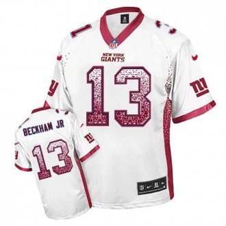 Nike New York Giants #13 Odell Beckham Jr White NFL Elite Drift Fashion Jersey Nike New York Giants #13 Odell Beckham Jr White NFL Elite Drift Fashion Jersey