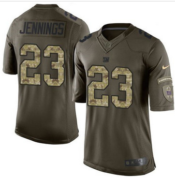 Nike New York Giants #23 Rashad Jennings Green Men's Stitched NFL Limited Salute to Service Jersey Nike New York Giants #23 Rashad Jennings Green Men's Stitched NFL Limited Salute to Service Jersey