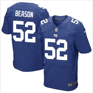 Nike New York Giants #52 Jon Beason Royal Blue Team Color Men's Stitched NFL Elite Jersey Nike New York Giants #52 Jon Beason Royal Blue Team Color Men's Stitched NFL Elite Jersey