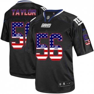 Nike New York Giants #56 Lawrence Taylor Black NFL Elite USA Flag Fashion Jersey Nike New York Giants #56 Lawrence Taylor Black NFL Elite USA Flag Fashion Jersey