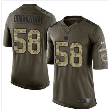 Nike New York Giants #58 Owa Odighizuwa Green Men's Stitched NFL Limited Salute to Service Jersey