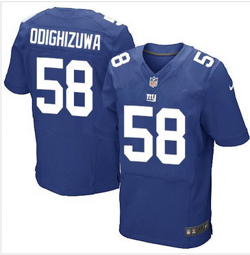 Nike New York Giants #58 Owa Odighizuwa Royal Blue Team Color Men's Stitched NFL Elite Jersey Nike New York Giants #58 Owa Odighizuwa Royal Blue Team Color Men's Stitched NFL Elite Jersey