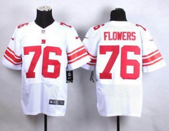 Nike New York Giants #76 Ereck Flowers White Men's Stitched NFL Elite Jersey Nike New York Giants #76 Ereck Flowers White Men's Stitched NFL Elite Jersey