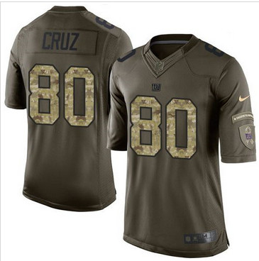 Nike New York Giants #80 Victor Cruz Green Men's Stitched NFL Limited Salute to Service Jersey Nike New York Giants #80 Victor Cruz Green Men's Stitched NFL Limited Salute to Service Jersey