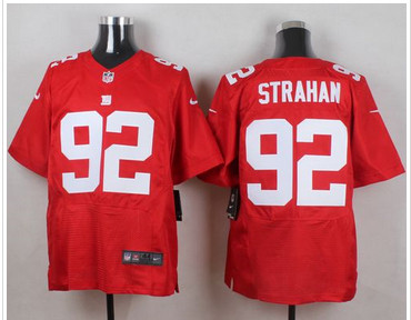 Nike New York Giants #92 Michael Strahan Red Alternate Men's Stitched NFL Elite Jersey Nike New York Giants #92 Michael Strahan Red Alternate Men's Stitched NFL Elite Jersey