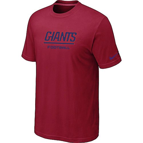 NEW NFL New York Giants Sideline Legend Authentic Font Dri-fit T-Shirt Red