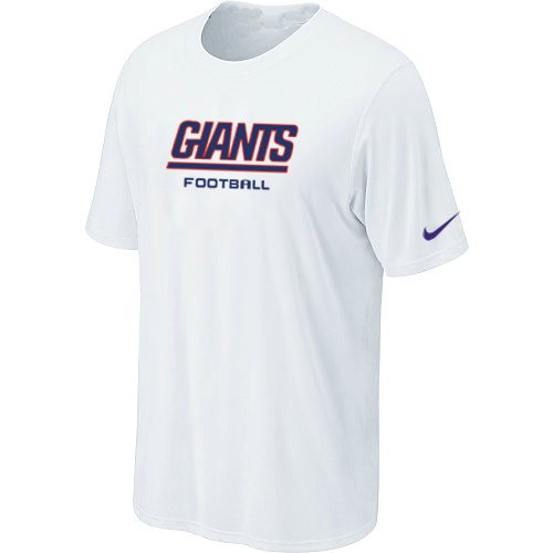 NEW NFL New York Giants Sideline Legend Authentic Font Dri-fit T-Shirt White