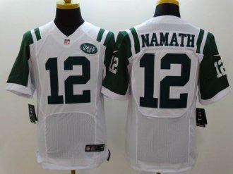 Nike New York Jets #12 Joe Namath White NFL Elite Jersey Nike New York Jets #12 Joe Namath White NFL Elite Jersey