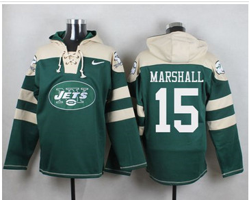 Nike New York Jets #15 Brandon Marshall Green Player Pullover NFL Hoodie Nike New York Jets #15 Brandon Marshall Green Player Pullover NFL Hoodie