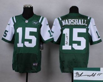 Nike New York Jets #15 Brandon Marshall Green Team Color Men's Stitched NFL Elite jerseys Nike New York Jets #15 Brandon Marshall Green Team Color Men's Stitched NFL Elite jerseys