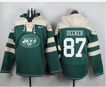 Nike New York Jets #87 Eric Decker Green Player Pullover NFL Hoodie