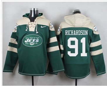 Nike New York Jets #91 Sheldon Richardson Green Player Pullover NFL Hoodie Nike New York Jets #91 Sheldon Richardson Green Player Pullover NFL Hoodie
