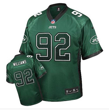 Nike New York Jets #92 Leonard Williams Green Team Color Men's NFL Elite Drift Fashion Jersey