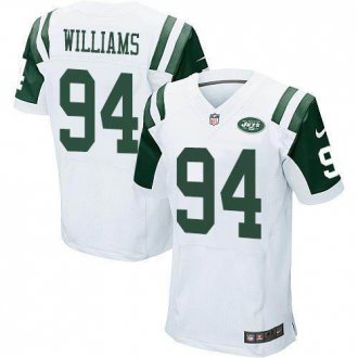 Nike New York Jets #94 Leonard Williams White Men's Stitched NFL Elite Jersey Nike New York Jets #94 Leonard Williams White Men's Stitched NFL Elite Jersey