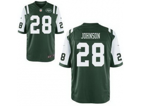 Nike New York Jets 28 Chris Johnson Green Elite Jersey