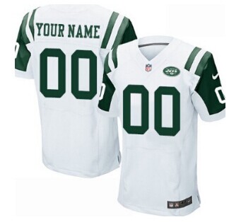 Nike New York Jets Customized White Elite Jersey Nike New York Jets Customized White Elite Jersey