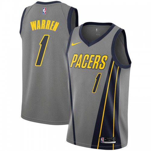 Nike Pacers #1 TJ Warren Gray NBA Swingman City Edition 2018 19 Jersey Nike Pacers #1 TJ Warren Gray NBA Swingman City Edition 2018 19 Jersey