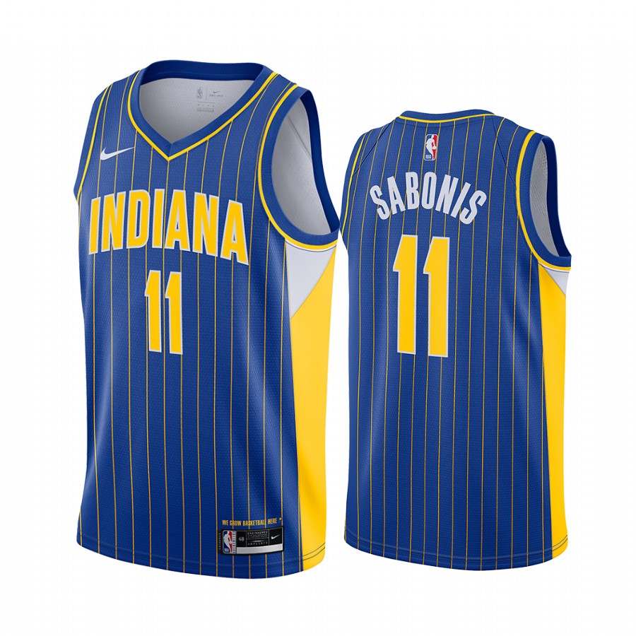 Nike Pacers #11 Domantas Sabonis Blue NBA Swingman 2020-21 City Edition Jersey Nike Pacers #11 Domantas Sabonis Blue NBA Swingman 2020-21 City Edition Jersey