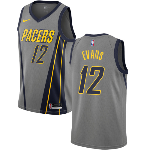 Nike Pacers #12 Tyreke Evans Gray NBA Swingman City Edition 2018 19 Jersey Nike Pacers #12 Tyreke Evans Gray NBA Swingman City Edition 2018 19 Jersey