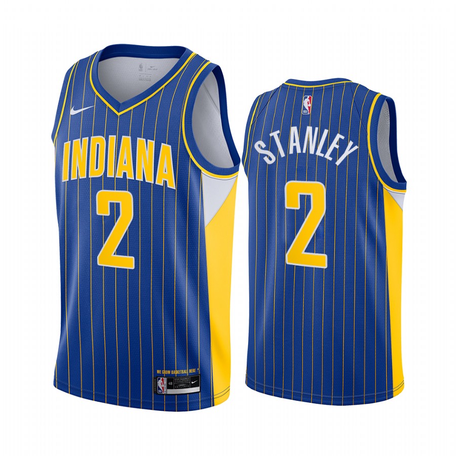 Nike Pacers #2 Cassius Stanley Blue NBA Swingman 2020-21 City Edition Jersey Nike Pacers #2 Cassius Stanley Blue NBA Swingman 2020-21 City Edition Jersey