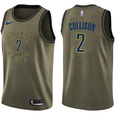 Nike Pacers #2 Darren Collison Green Salute to Service NBA Swingman Jersey