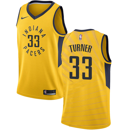 Nike Pacers #33 Myles Turner Gold NBA Swingman Statement Edition Jersey Nike Pacers #33 Myles Turner Gold NBA Swingman Statement Edition Jersey