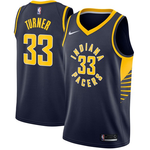 Nike Pacers #33 Myles Turner Navy Blue NBA Swingman Jersey