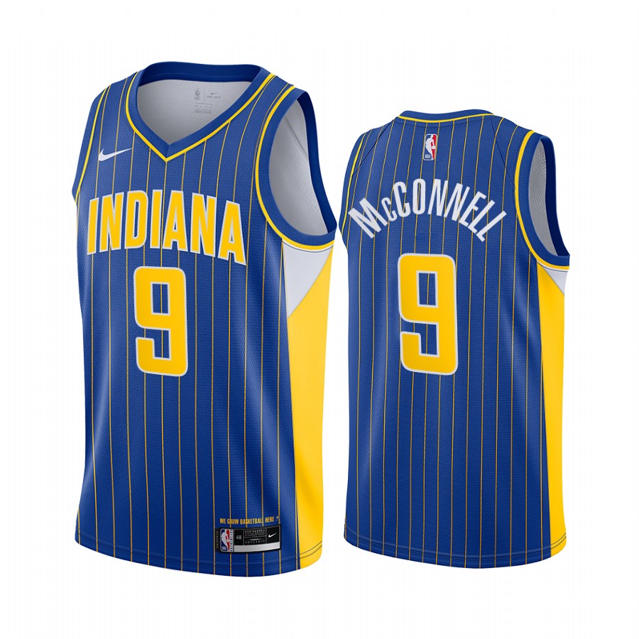 Nike Pacers #9 T.J. McConnell Blue NBA Swingman 2020-21 City Edition Jersey Nike Pacers #9 T.J. McConnell Blue NBA Swingman 2020-21 City Edition Jersey