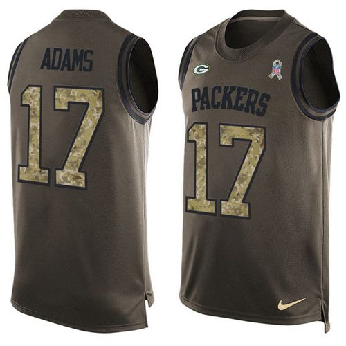 Nike Packers #17 Davante Adams Green Men's Stitched NFL Limited Salute To Service Tank Top Jersey Nike Packers #17 Davante Adams Green Men's Stitched NFL Limited Salute To Service Tank Top Jersey