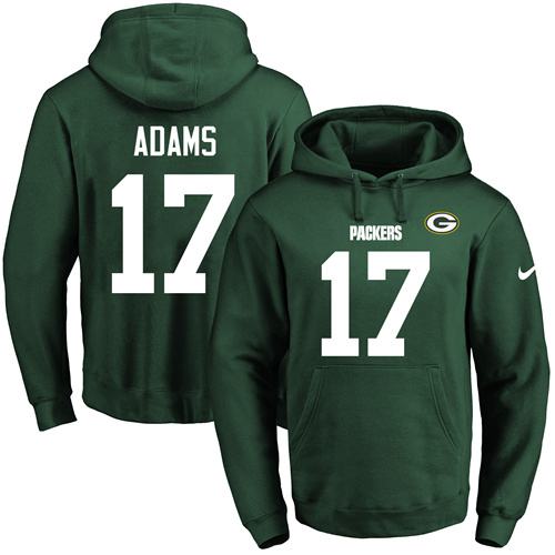 Nike Packers #17 Davante Adams Green Name & Number Pullover NFL Hoodie Nike Packers #17 Davante Adams Green Name & Number Pullover NFL Hoodie