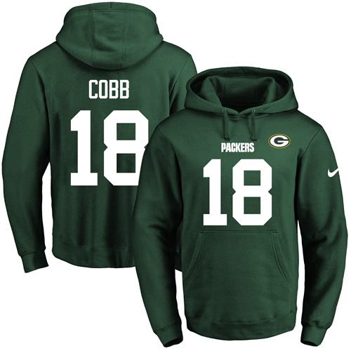 Nike Packers #18 Randall Cobb Green Name & Number Pullover NFL Hoodie Nike Packers #18 Randall Cobb Green Name & Number Pullover NFL Hoodie
