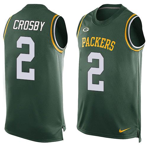 Nike Packers #2 Mason Crosby Green Team Color Men's Stitched NFL Limited Tank Top Jersey Nike Packers #2 Mason Crosby Green Team Color Men's Stitched NFL Limited Tank Top Jersey