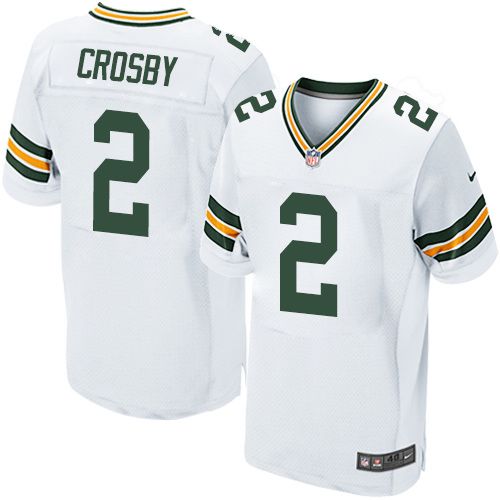 Nike Packers #2 Mason Crosby White Men's Stitched NFL Elite Jersey Nike Packers #2 Mason Crosby White Men's Stitched NFL Elite Jersey