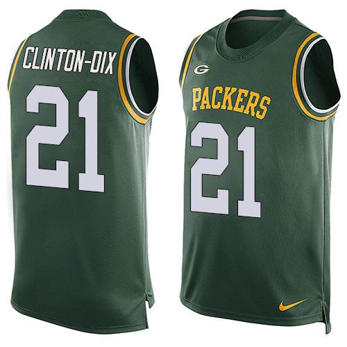 Nike Packers #21 Ha Ha Clinton-Dix Green Team Color Men's Stitched NFL Limited Tank Top Jersey Nike Packers #21 Ha Ha Clinton-Dix Green Team Color Men's Stitched NFL Limited Tank Top Jersey