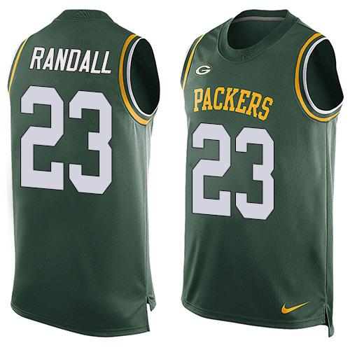Nike Packers #23 Damarious Randall Green Team Color Men's Stitched NFL Limited Tank Top Jersey Nike Packers #23 Damarious Randall Green Team Color Men's Stitched NFL Limited Tank Top Jersey