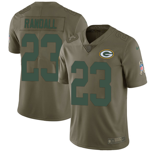 Nike Packers #23 Damarious Randall Olive Youth Stitched NFL Limited 2017 Salute to Service Jersey