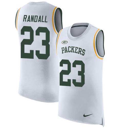Nike Packers #23 Damarious Randall White Men's Stitched NFL Limited Rush Tank Top Jersey Nike Packers #23 Damarious Randall White Men's Stitched NFL Limited Rush Tank Top Jersey