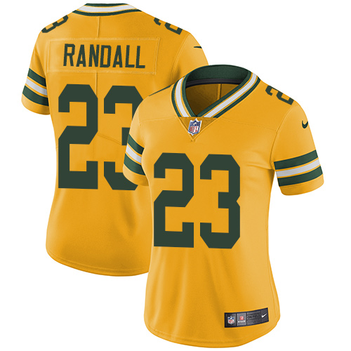 Nike Packers #23 Damarious Randall Yellow Women's Stitched NFL Limited Rush Jersey