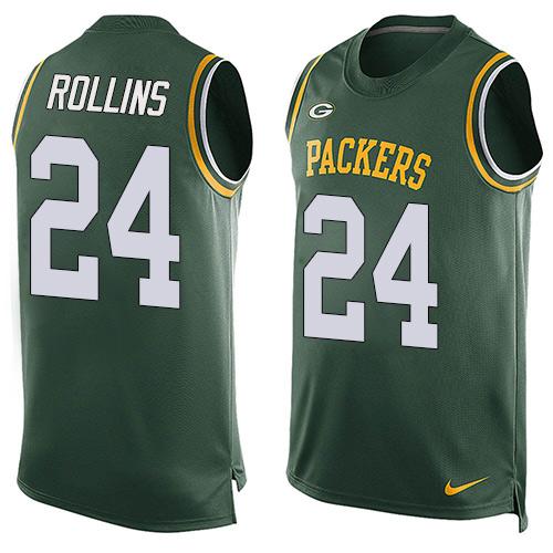 Nike Packers #24 Quinten Rollins Green Team Color Men's Stitched NFL Limited Tank Top Jersey Nike Packers #24 Quinten Rollins Green Team Color Men's Stitched NFL Limited Tank Top Jersey