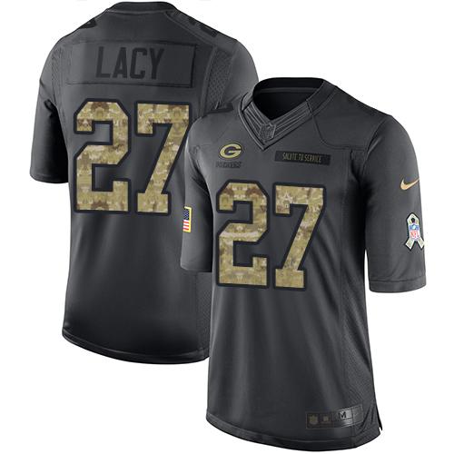 Nike Packers #27 Eddie Lacy Black Men's Stitched NFL Limited 2016 Salute To Service Jersey Nike Packers #27 Eddie Lacy Black Men's Stitched NFL Limited 2016 Salute To Service Jersey
