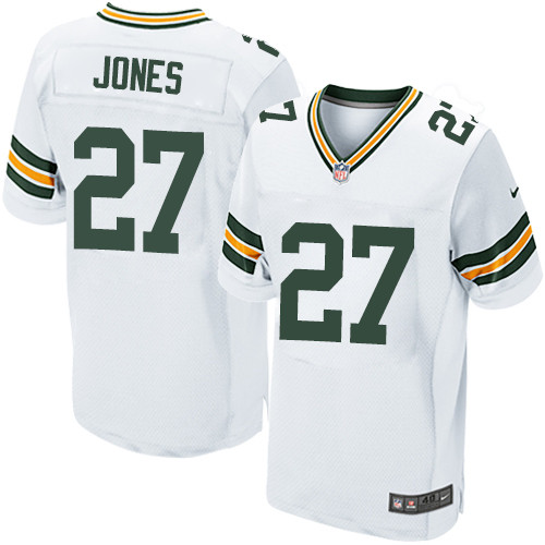 Nike Packers #27 Josh Jones White Men's Stitched NFL Elite Jersey Nike Packers #27 Josh Jones White Men's Stitched NFL Elite Jersey