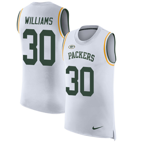 Nike Packers #30 Jamaal Williams White Men's Stitched NFL Limited Rush Tank Top Jersey Nike Packers #30 Jamaal Williams White Men's Stitched NFL Limited Rush Tank Top Jersey