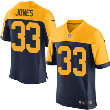 Nike Packers #33 Aaron Jones Navy Blue Alternate Men's Stitched NFL New Elite Jersey Nike Packers #33 Aaron Jones Navy Blue Alternate Men's Stitched NFL New Elite Jersey