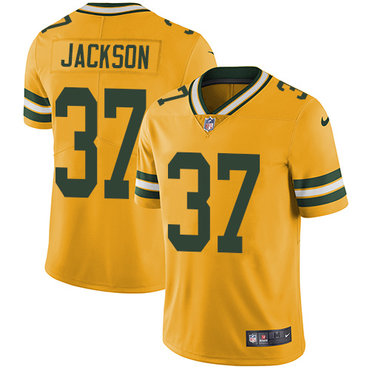 Nike Packers #37 Josh Jackson Yellow Youth Stitched NFL Limited Rush Jersey Nike Packers #37 Josh Jackson Yellow Youth Stitched NFL Limited Rush Jersey