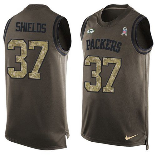 Nike Packers #37 Sam Shields Green Men's Stitched NFL Limited Salute To Service Tank Top Jersey Nike Packers #37 Sam Shields Green Men's Stitched NFL Limited Salute To Service Tank Top Jersey