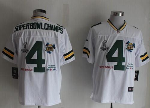 Nike Packers #4 Superbowlchamps White Men's Stitched NFL Limited Jersey Nike Packers #4 Superbowlchamps White Men's Stitched NFL Limited Jersey