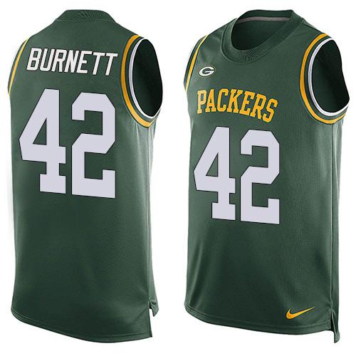 Nike Packers #42 Morgan Burnett Green Team Color Men's Stitched NFL Limited Tank Top Jersey Nike Packers #42 Morgan Burnett Green Team Color Men's Stitched NFL Limited Tank Top Jersey