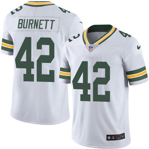 Nike Packers #42 Morgan Burnett White Men's Stitched NFL Limited Rush Jersey Nike Packers #42 Morgan Burnett White Men's Stitched NFL Limited Rush Jersey